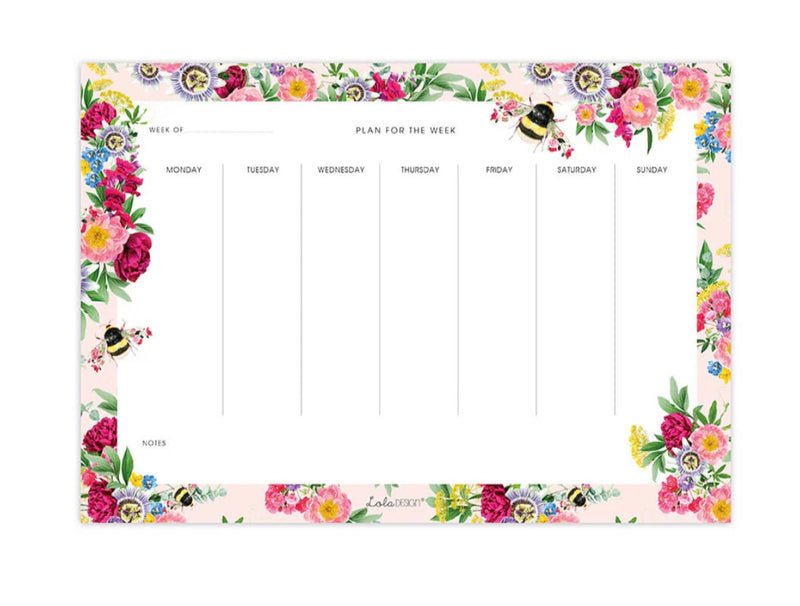 Lola WPL-275 Weekly Planner Botanical Bee