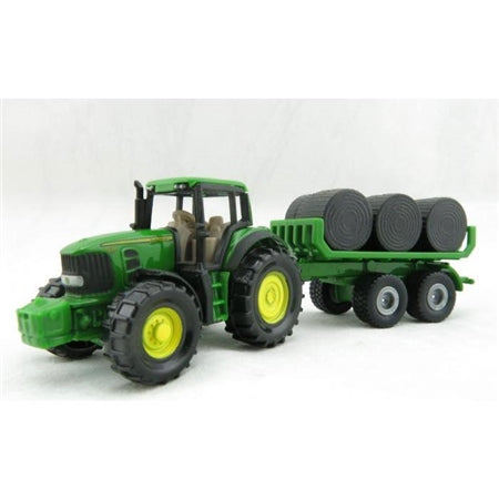 SIKU 1:87 JOHN DEERE 7530 with TRAILER & BALES