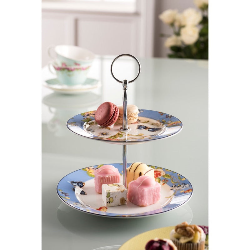 Aynsley Cottage Garden 2 Tier Cake Stand