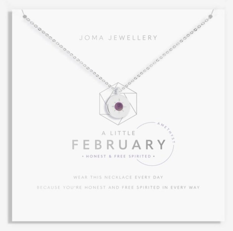 Joma Jewellery 4655 - Birthstone A Little Necklace February Amethyst