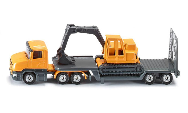 SIKU 1:87 LOW LOADER WITH EXCAVATOR