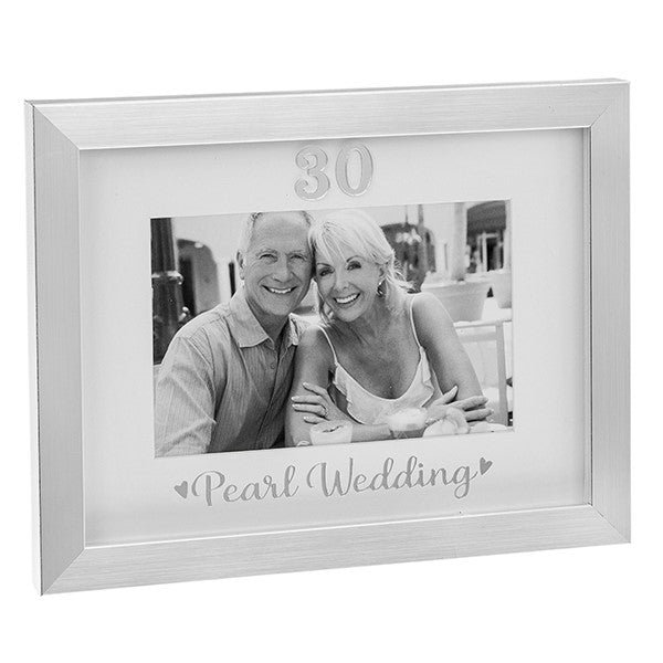 JDSilver Event Frame 30th Pearl Wedding Anniversary 6x4