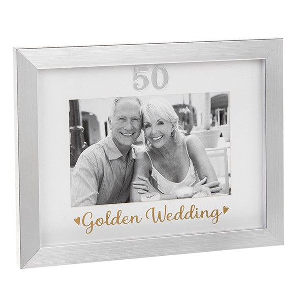 JD Silver Event Frame Golden Wedding Anniversary 6x4