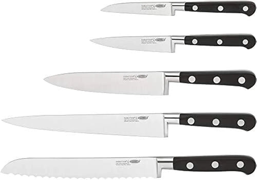 Stellar Sabatier IS 5 Piece Knife Block Set Black