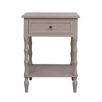 Straits Pebble Grey 1 Drawer Table 66cm