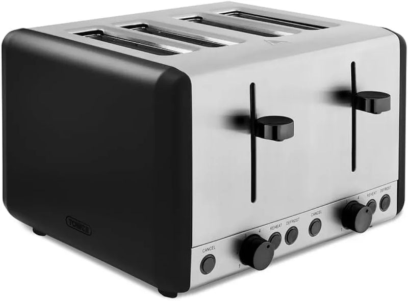 Tower Sera 4 Slice Toaster Black