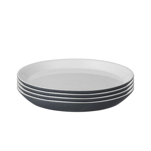 DENBY IMPRESSION CHARCOAL SET OF 4 MEDIUM PLATES