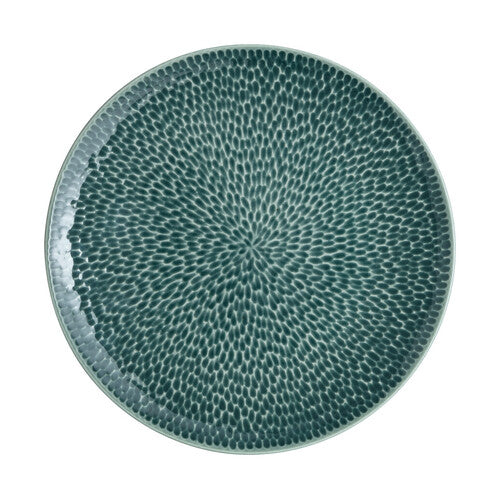 Denby PORCELAIN CARVE GREEN MEDIUM PLATE