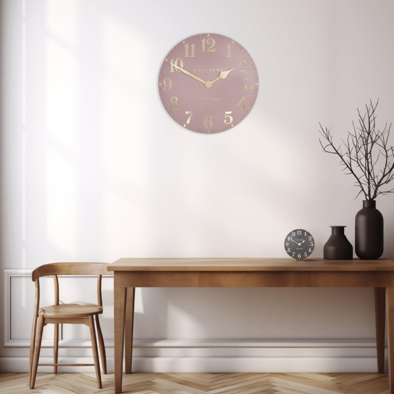 Thomas Kent 12" Arabic Pink Blush Wall Clock