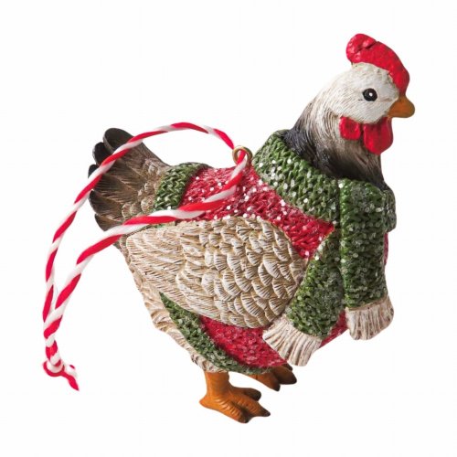 Giftware 8.5CM COCKEREL TREE DECORATION