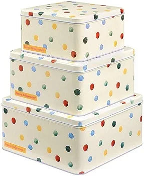 Emma Bridgewater Polka Dot Set of 3 Square Cake Tins