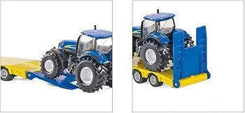 SIKU 1:87 TRUCK with 2 NEW HOLLAND TRACTORS