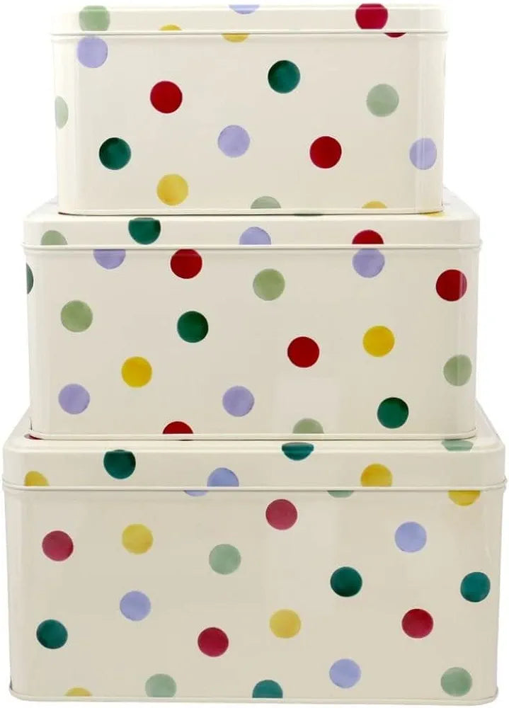 Emma Bridgewater Polka Dot Set of 3 Square Cake Tins