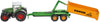 SIKU 1:50 FENDT TRACTOR WITH HOOKLIFT TRAILER & CARRIAGE