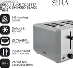 Tower Sera 4 Slice Toaster Grey