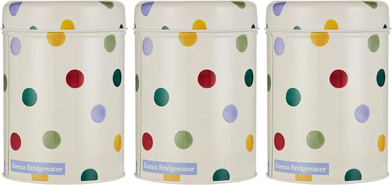 EMMA BRIDGEWATER POLKA DOT SET OF 3 ROUND CADDIES