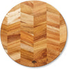 Barbary and Oak Round Acacia Chevron Chopping Board