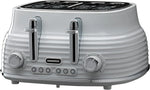 Daewoo Sienna 4 Slice  Toaster Grey