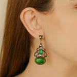 Newbridge Green Stone FOB Earrings