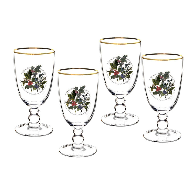 Portmeirion The Holly and the Ivy Set of 4 Goblets