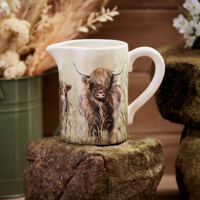 RL DOUGAL HIGHLAND COW JUG CERAMIC