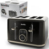 Breville Aura 4 Slice Toaster | Touch Control Panel | Extra High Lift | Variable Width Slots | Black Shimmer