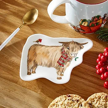 COOKSMART CHRISTMAS ON THE FARM - CERAMIC TEA BAG TIDY