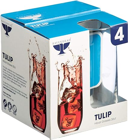 RAVENHEAD Tulip set of 4 highball glasses 30 cl