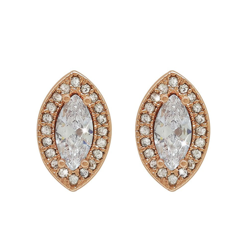 Tipperary Crystal Rose Gold Marquise Cut Earrings 107397