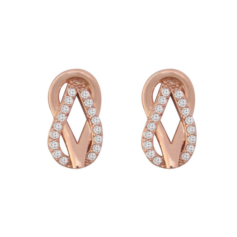 Tipperary Crystal Rose Double Swirl Earrings 123601