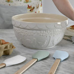 EDD THE PANTRY SMALL WHITE CERAMIC MIXING BOWL 18X18X10CM