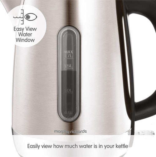 Morphy Richards brushed stainless steel 1.7l jug kettle