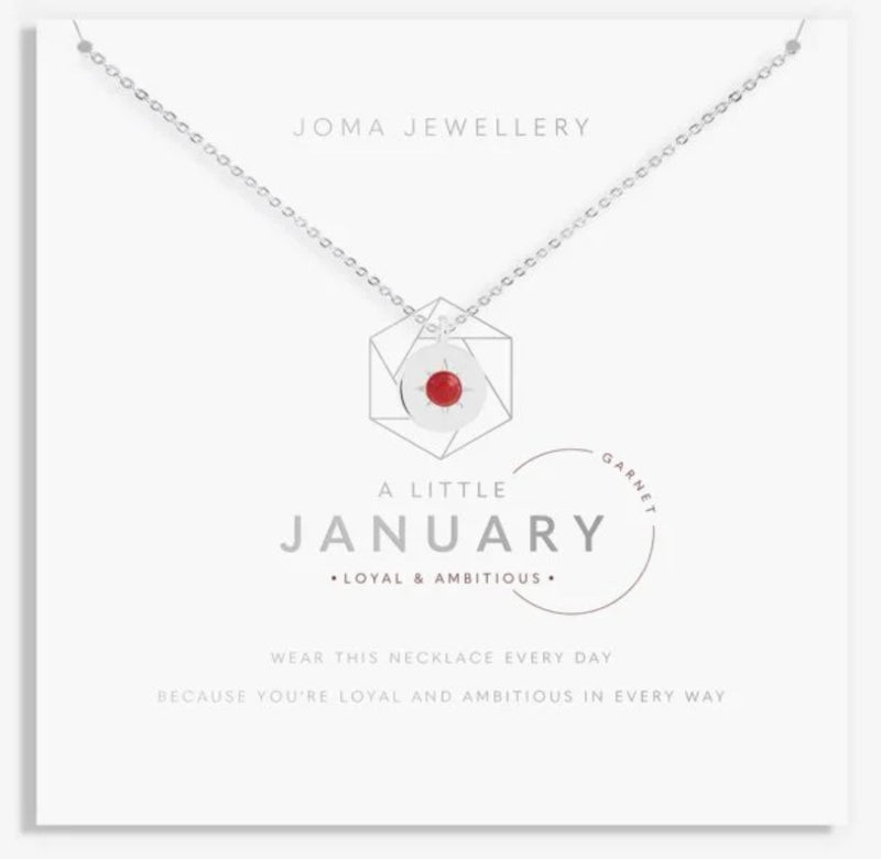 Joma Jewellery 4654 - Birthstone A Little Necklace January Garnet