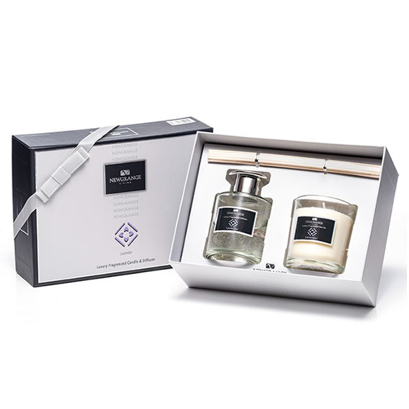 NewGrange Luxury Lavender Fragranced Candle & Diffuser Set