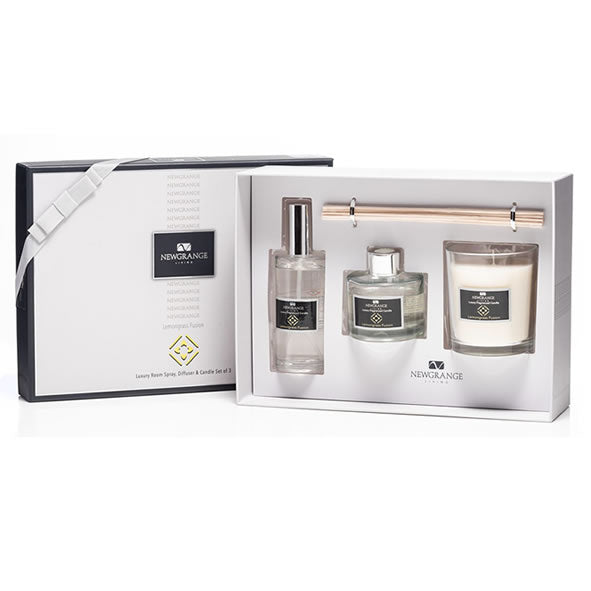 Newgrange Lemongrass Fusion Luxury Room Spray/Diffuser/Candle Set