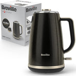 Breville Aura Electric Kettle | 1.7L | 3kW Fast Boil | Shimmer Black