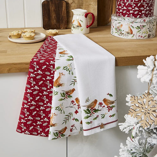 Cooksmart A winters tale Set of 3 pack tea towels