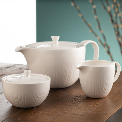 Belleek Living Erne Teaset - Teapot, Cream and Sugar
