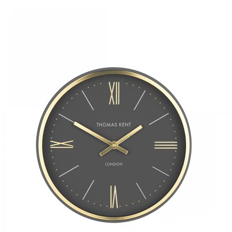 Thomas Kent Hampton 10" Black Small Wall Clock