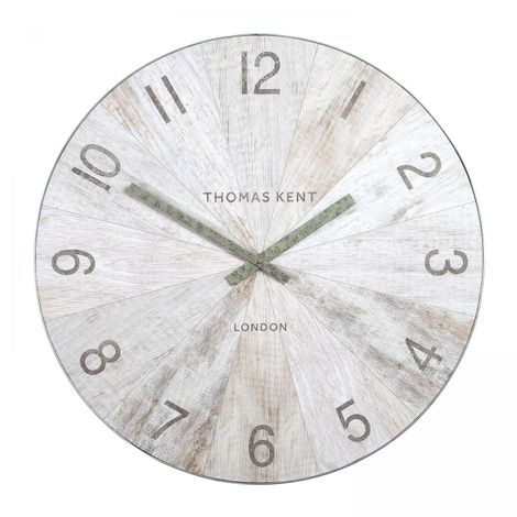 Thomas Kent  30" Wharf Wall Clock Pickled Oak