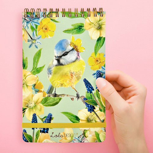 Lola Designs - BLUE TIT REPORTER NOTEPAD WITH ELASTIC CLOSURE
Regular price