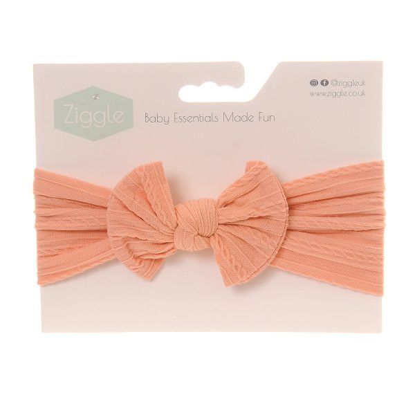 Ziggle Coral Top Bow Turban Headband