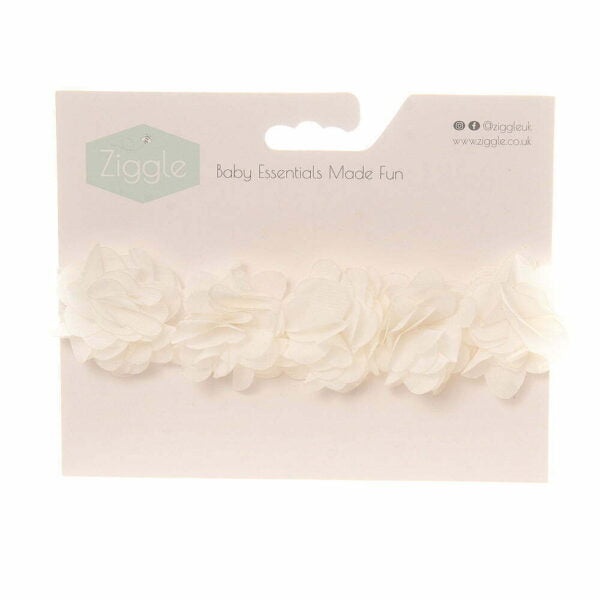 Ziggle White Flowers and Lace Headband