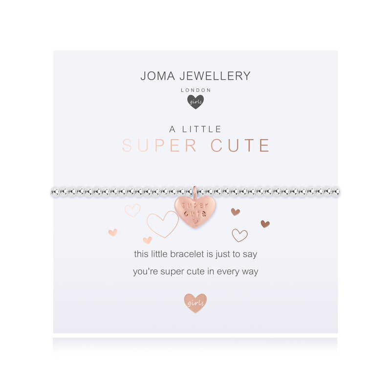 Joma Jewellery - Childrens A little- Super Cute- Silver & Rose Gold Braclet