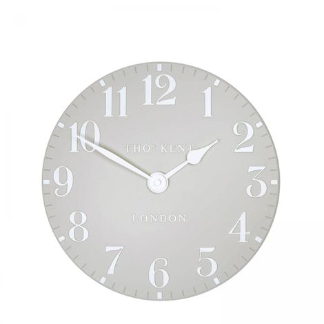 Thomas Kent 12" Arabic Dove Grey Clock