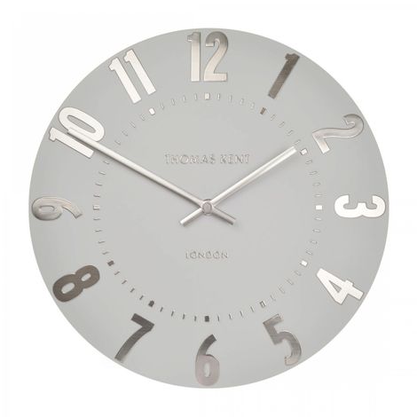 Thomas Kent 12" Mulberry Wall Clock Silver Cloud