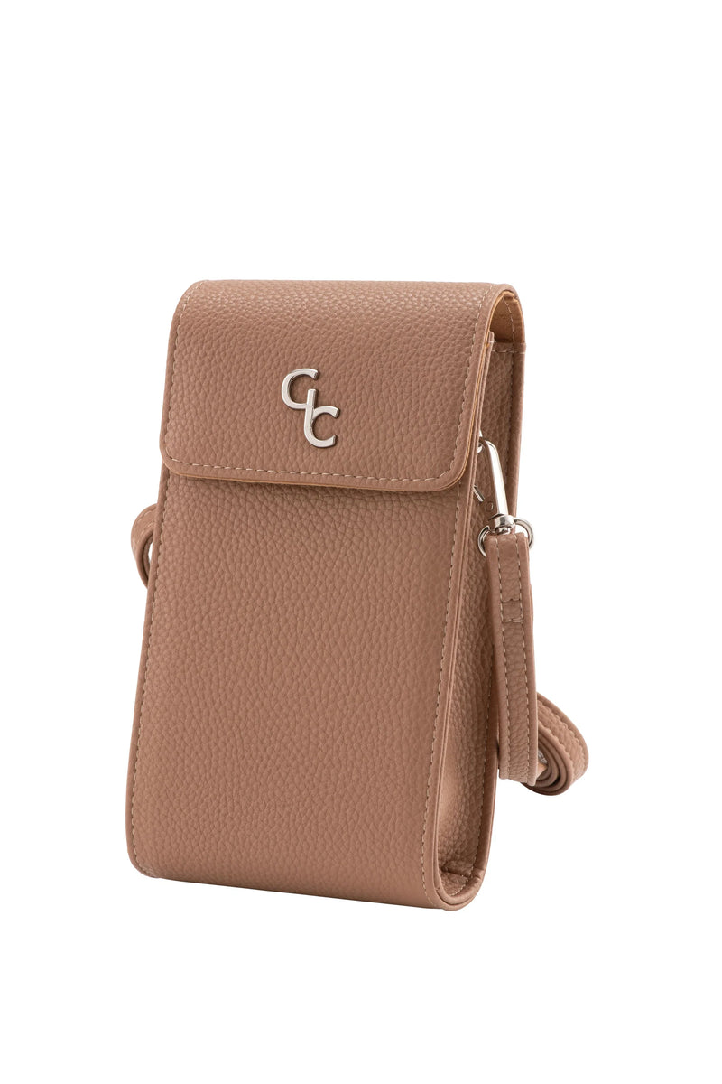 Galway Crystal Smartphone Crossbody Bag - Biscuit