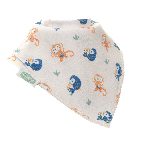 Ziggle Monkeys and Toucans Bib