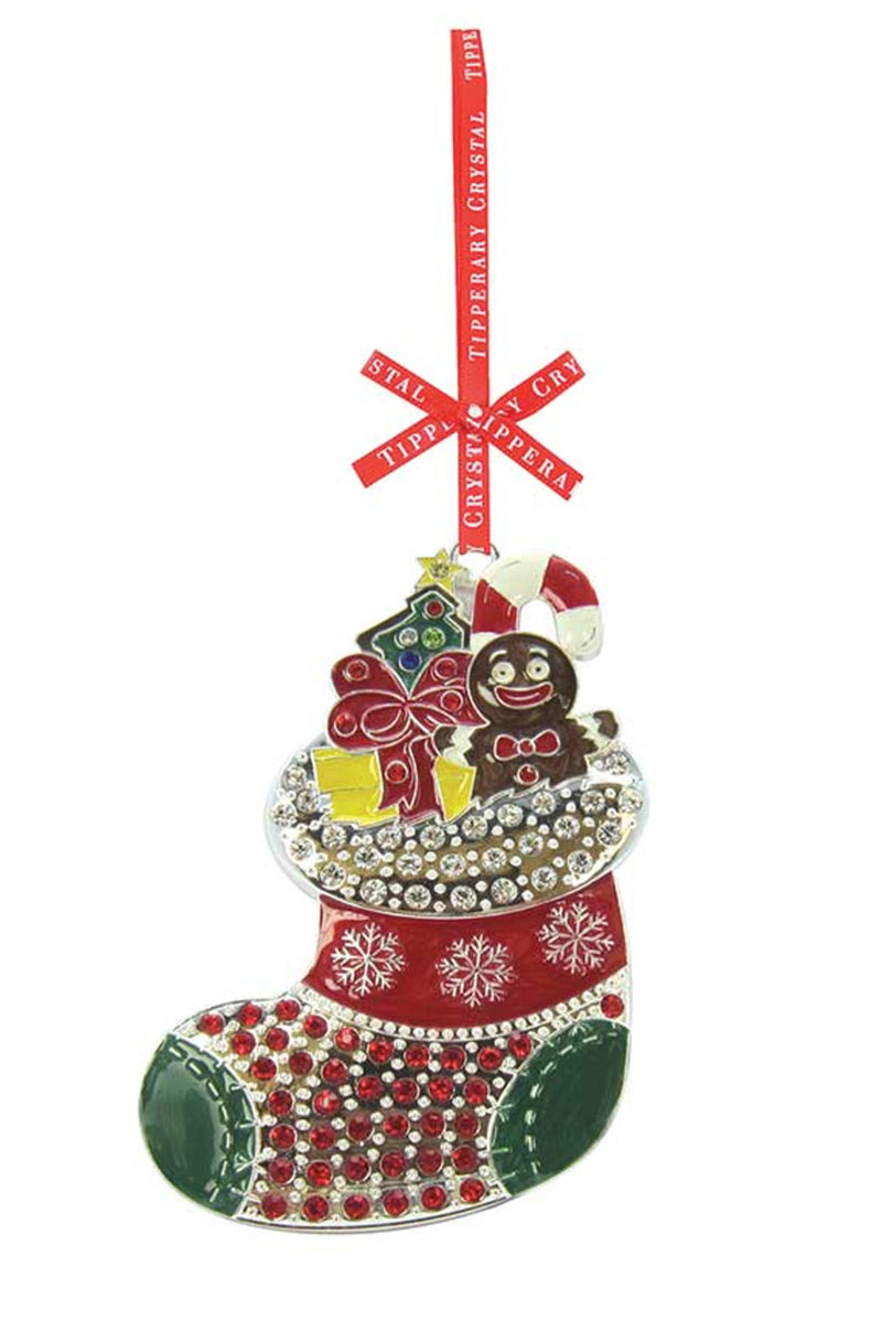 Tipperary Crystal  sparkle stocking Christmas decoration