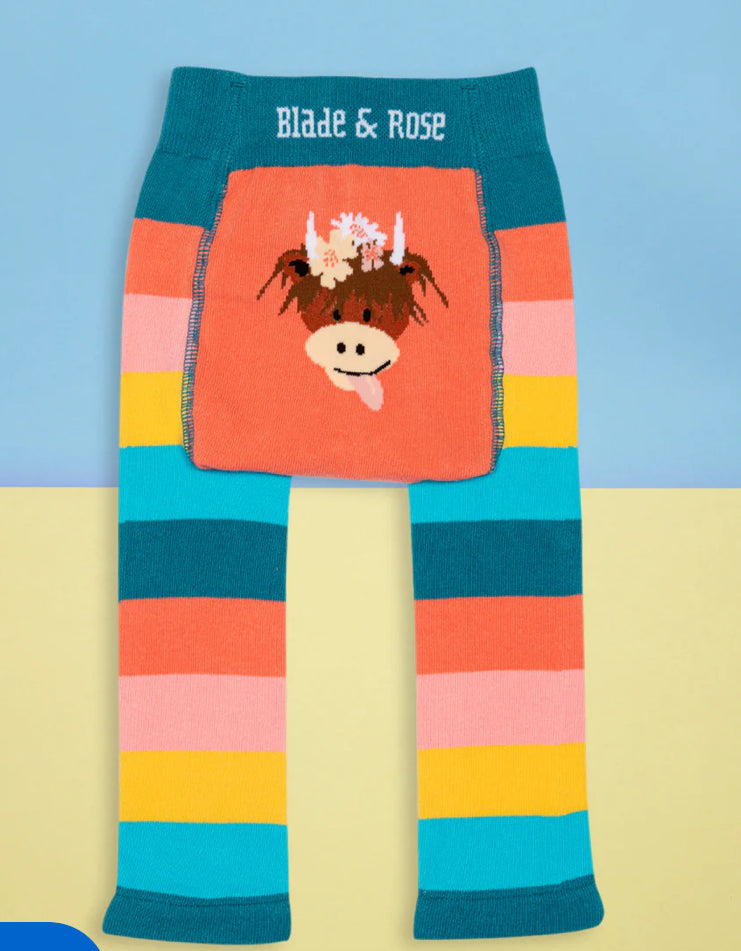 Blade & Rose Bonnie Highland Cow Leggings 6-12 months